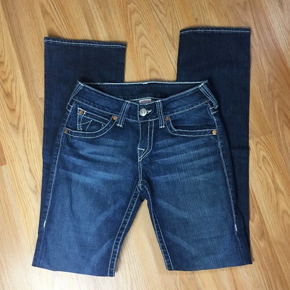 True Religion Dark Wash Hi-Rise Boot Cut Jeans Size 29 - Picture 2 of 8